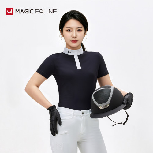 曼驿夏季马术T恤女款马术骑士服