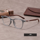 超轻弹性木纹镜腿日系素颜眼镜框男女砂黑文艺复古防蓝光近视眼镜