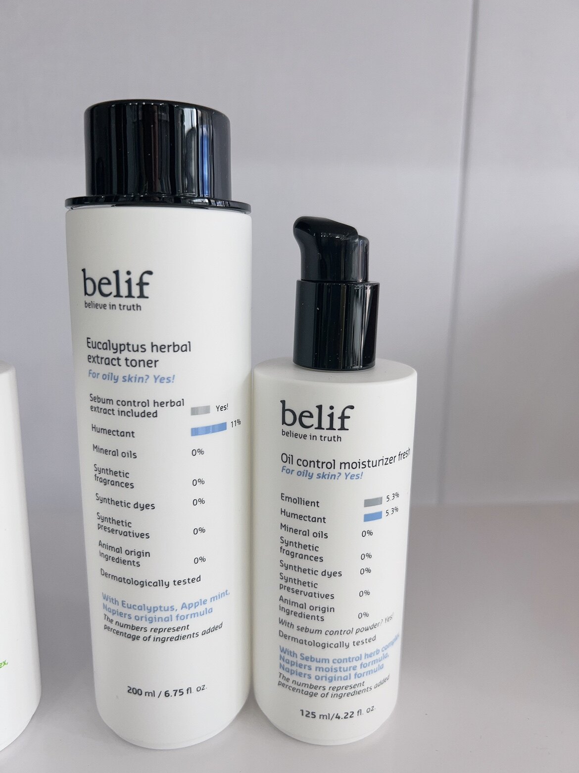 Belif蓝色水乳清爽补水控油皮