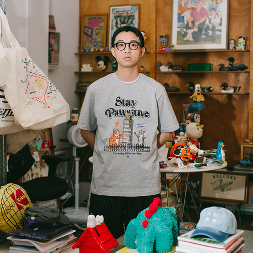 25年夏季斜塔印花短袖T恤