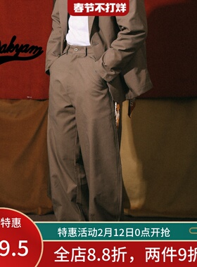 DAKYAM(达人)Curved Blade Trousers 秋冬复古廓形斜纹弯刀长裤