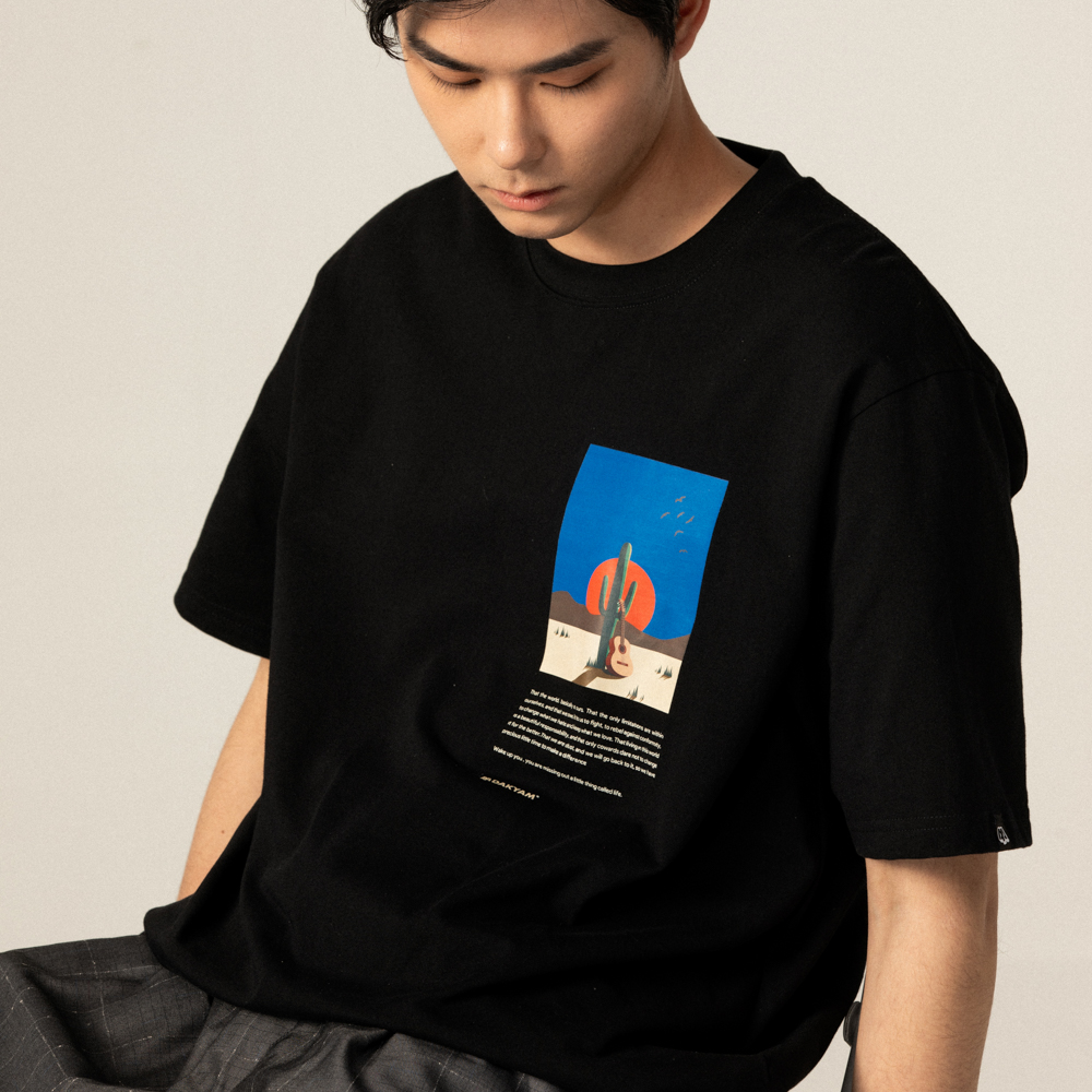 DAKYAM(达人)Last Song in Sahara最后的沙漠吉他曲全棉短袖TEE恤