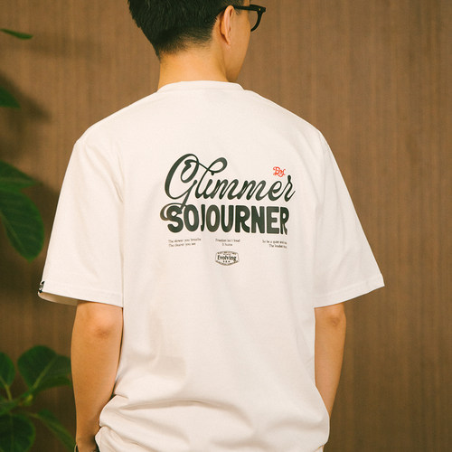 微光漫游者印花圆领短袖T恤