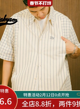 DAKYAM(达人) 2025S/S Patch Rhythm Shirt 条纹格纹拼接BOXY衬衫