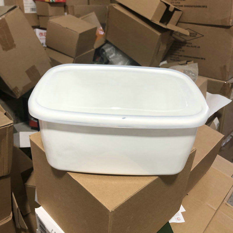 一米搪瓷、仓库随拍3.2L明显瑕疵保鲜密封盒吐司冰箱水果储存卤味