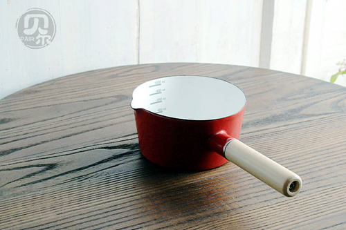 瑕疵日单搪瓷珐琅早餐辅食奶锅