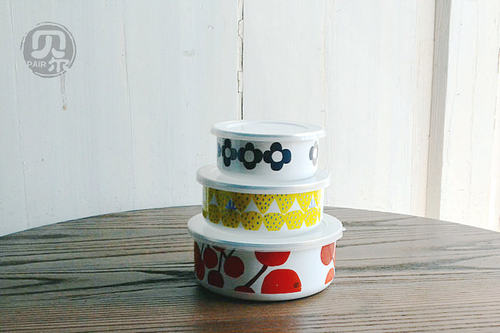 一米微瑕疵日单搪瓷零食储物罐