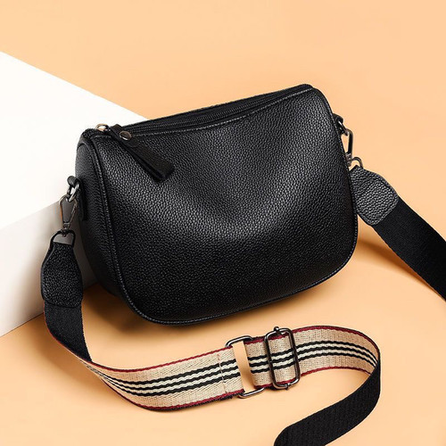 包包女2025新款潮宽带手机腰包ins真皮女包单肩斜挎马鞍包