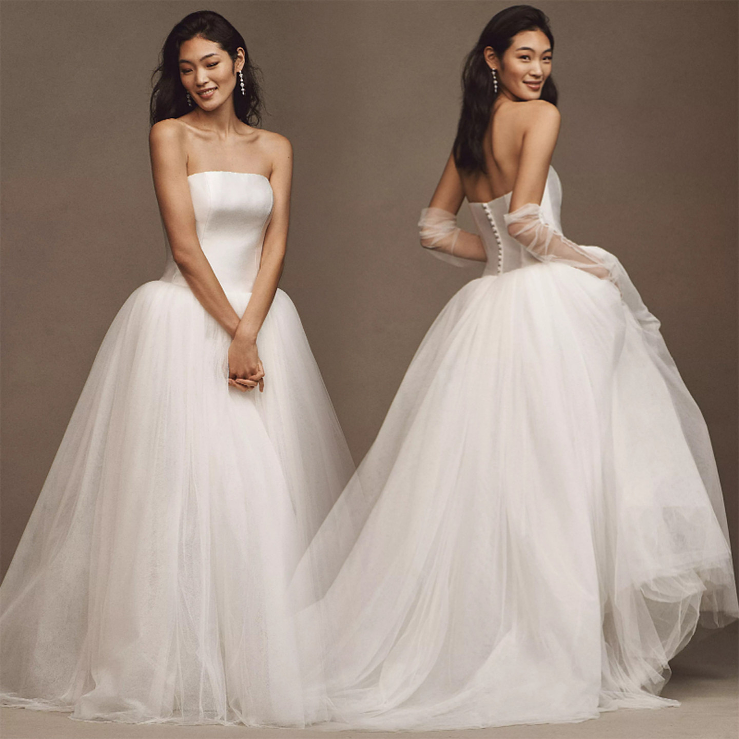 韩版抹胸白色轻婚纱2026新款新娘优雅简约显瘦超仙礼服小拖尾