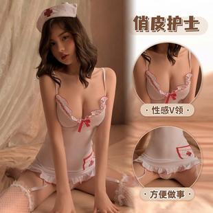 兔兔私房甜美护士 cosplay制服医生连衣裙网红主播内衣扮演套装