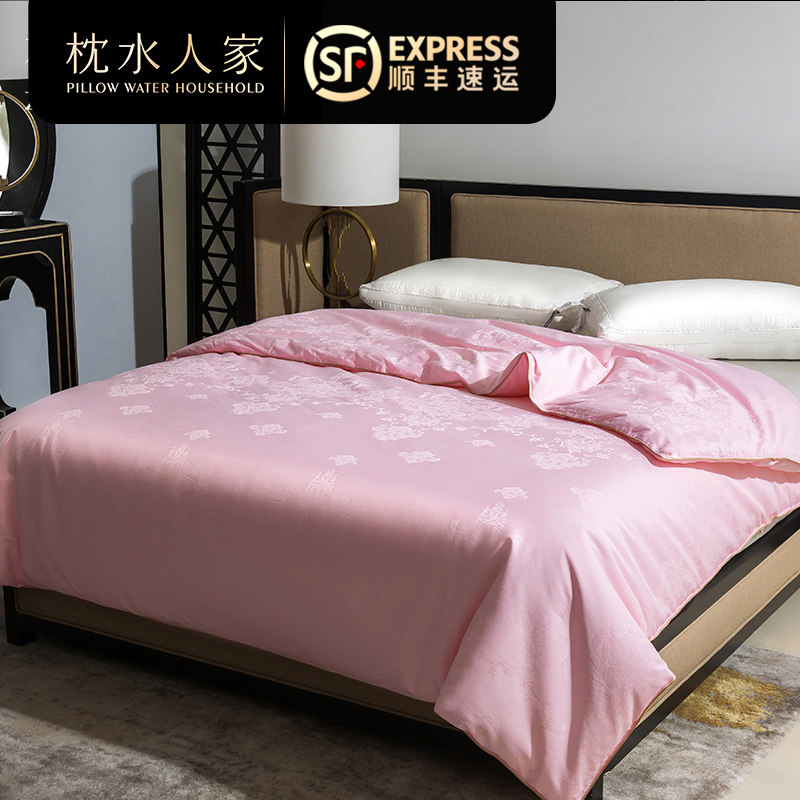 枕水人家100%桑蚕丝被子桐乡长丝空调被芯单双人春秋冬被四季通用,床上用品,蚕丝被,淘宝优惠券,粉丝福利购,淘宝优惠卷