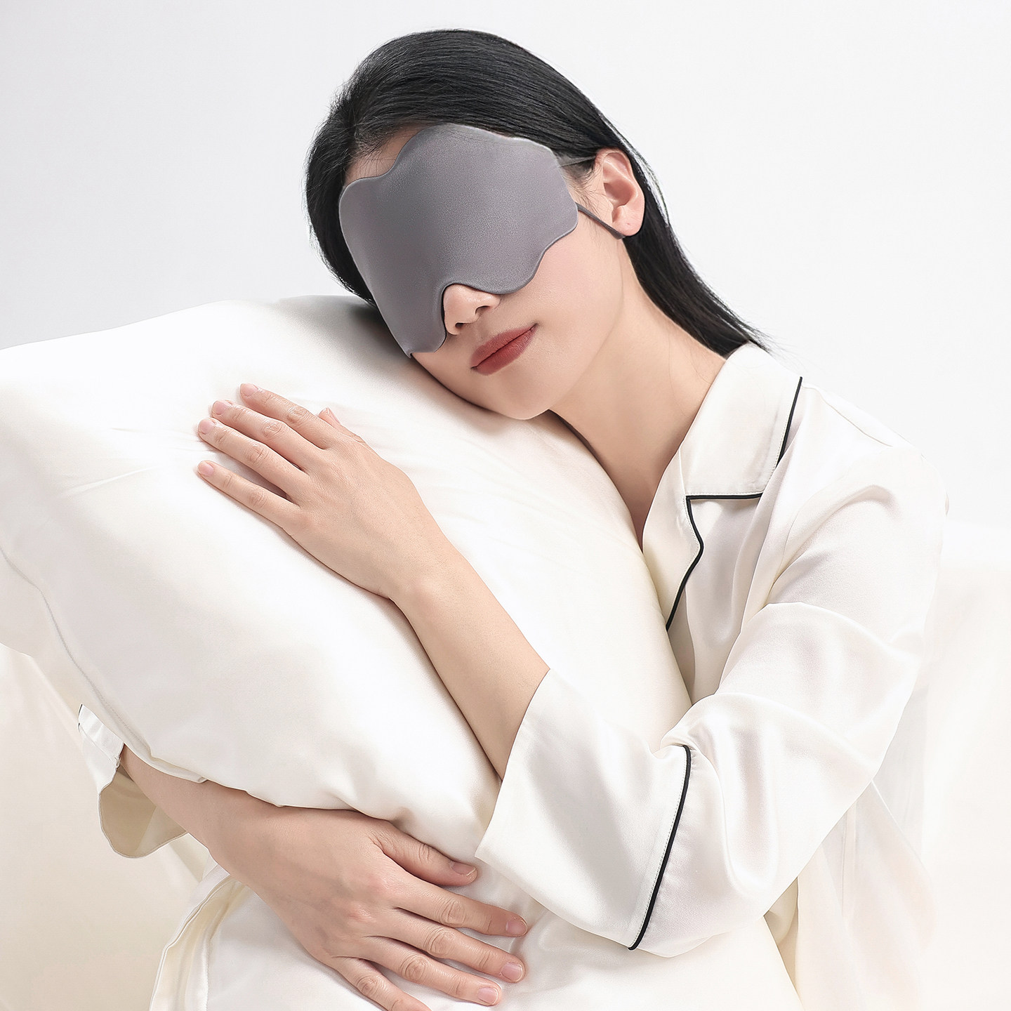 新品100%真丝眼罩遮光睡眠眼罩透气眼罩桑蚕丝眼罩舒适云朵男女士