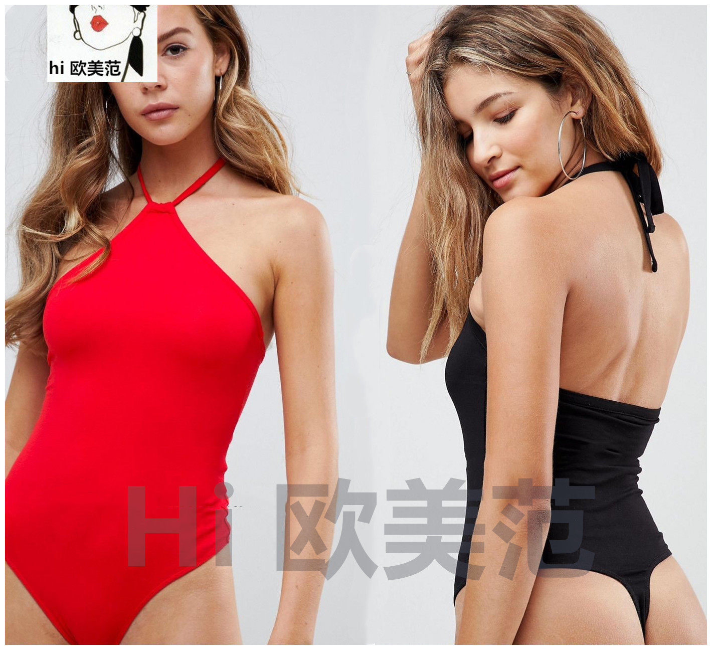 街拍内搭挂脖吊带背心女外穿小心机绑带肚兜港味复古丁字连体上衣