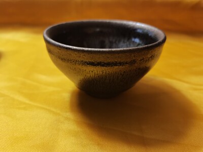 2007年建盏名家蔡炳盛全手工制作，盛字款小茶盏，茶道茶具