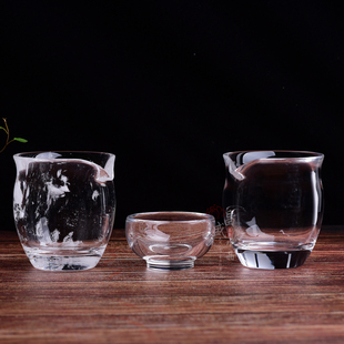 原矿水晶公道杯耐热玻璃大号日式分茶器功夫茶具配件2020新款