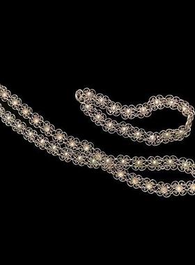 纯银镶嵌宝石项链西洋古董首饰