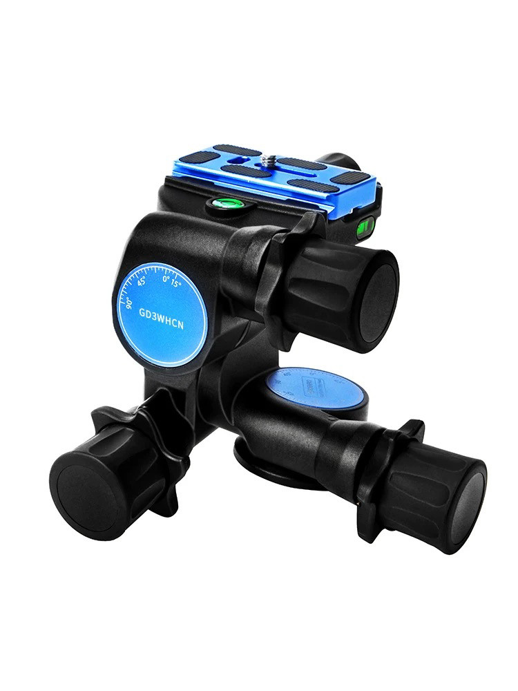 百诺GD3WH三维齿轮云台镁合金单反摄影三脚架全景拍摄云台