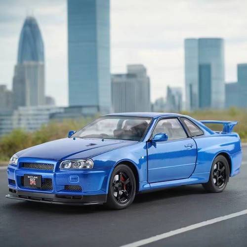 大号日产GTR-R34合金车模仿真儿童玩具车跑车男孩小汽车摆件模型 - 封面