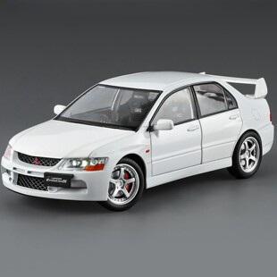24三菱EVO9代合金车模仿真赛车跑车汽车模型收藏摆件儿童玩具车