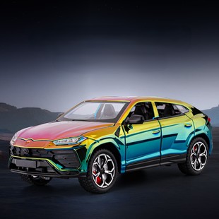 1:24兰博基尼urus野牛车模电镀版仿真合金汽车模型摆件儿童玩具车