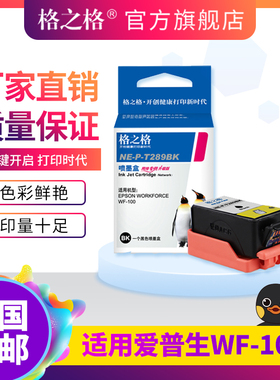 格之格墨盒 适用爱普生wf-100打印机墨盒 T289黑色 T290彩色墨盒 适合wf100墨盒便携式打印机墨盒