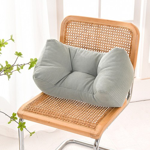 日式办公室腰枕靠垫久坐神器护腰靠背垫灯芯绒孕妇座椅垫午睡枕头