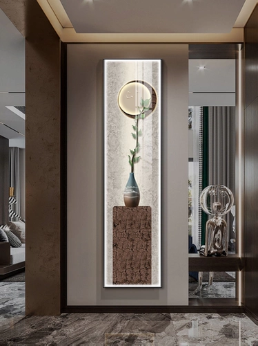 Современная простая картина для прихожей, декоративная живопись, светодиодная лампа, картина для коридора, художественная подвесная картина, гостиная, проход, высококачественная фреска