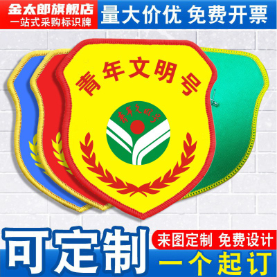 青年文明号袖标志愿者臂章袖章
