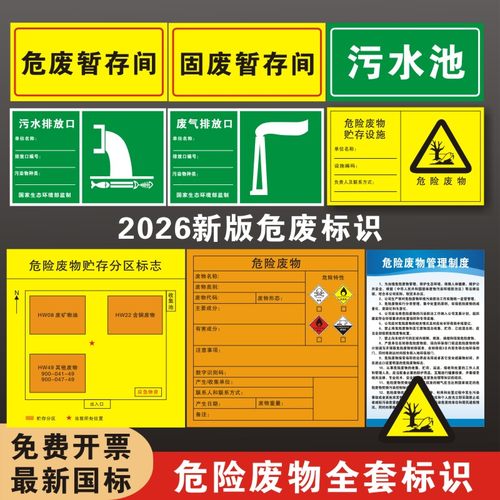 新版危险废物警示标识牌铝板定制