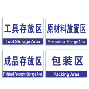 标识牌区域库房半成品生产车间