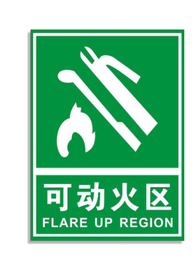 可动火区消防安全标识牌指示牌