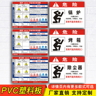 烤箱锅炉除尘器时效炉纯水罐抛丸机原液储存罐有限空间作业安全告知牌受限空间警示牌告知卡警告提示标语