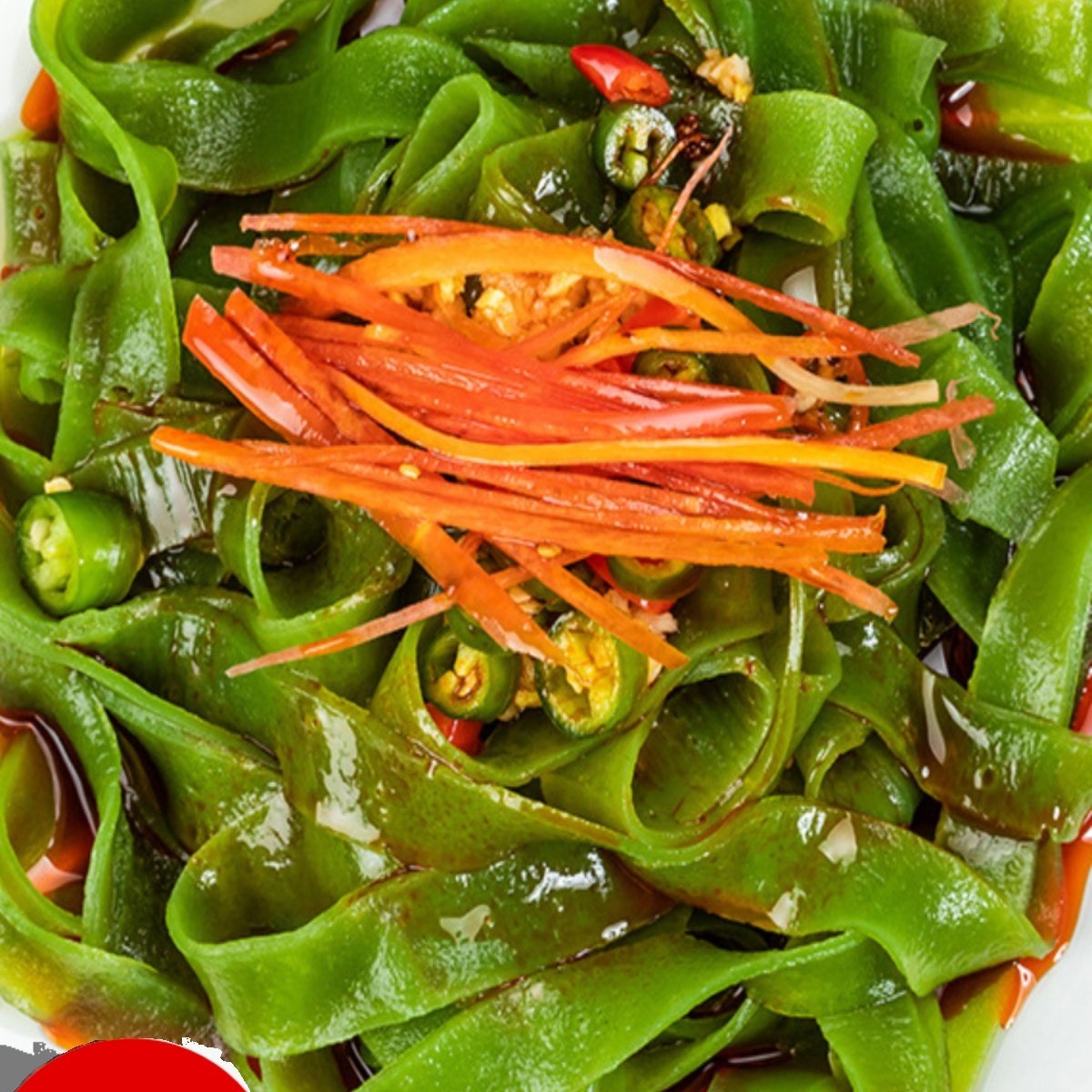 陕西汉中菠菜粉皮凉拌菜绿宽凉皮涮火锅麻辣烫食材商用干粉整箱批