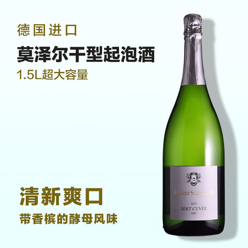 德国原瓶进口干型起泡酒1.5L