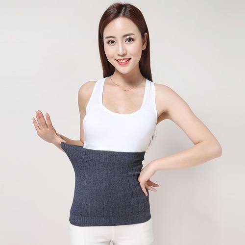 秋冬季羊绒护腰带胃腹部保暖男女护肚子防着凉宫寒羊毛针织暖腰带