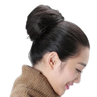 娇滴滴仿真发包 丸子头假发包 女盘发花苞头发圈皮筋蓬松假发发包