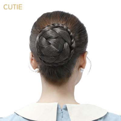 手工编织原创盘发发髻丸子头