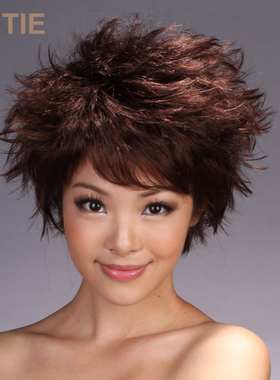 娇滴滴假发 女士短发 个性短卷蓬松女生高温丝卷发jiafa日系假发