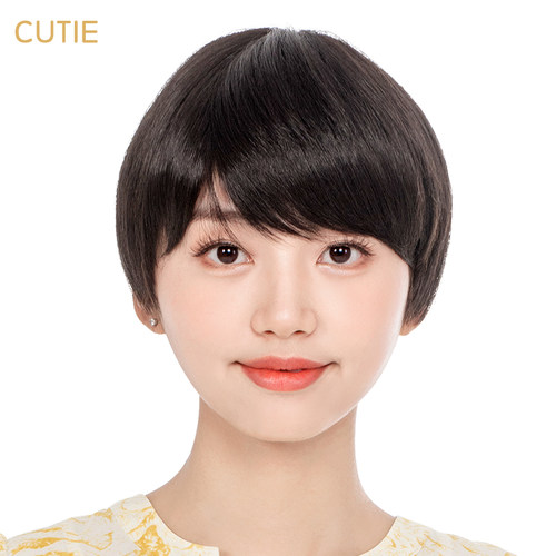娇滴滴短直发真人发丝手织