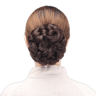 娇滴滴 丸子头假发发包 抽绳蓬松花苞头假发发圈 中式古装假发包