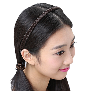 娇滴滴假发发箍 女士麻花辫子细头箍 时尚韩国进口发丝发饰品改良
