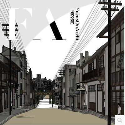 商业民国建筑古街a252历史怀旧文化街模型复古改造方案设计su中式