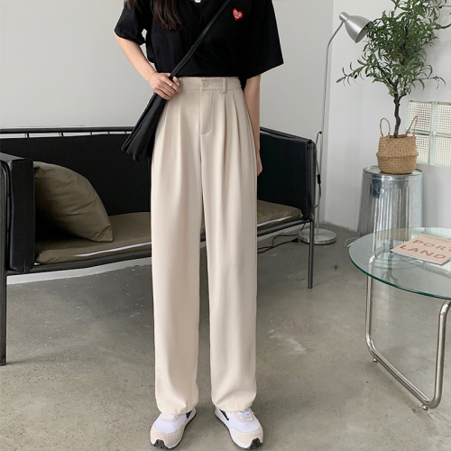 Real price: 2021 summer new suit pants with high waist and thin elastic waist