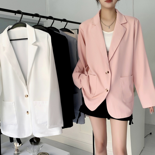 Real price 2022 thin loose suit coat small man casual small suit female