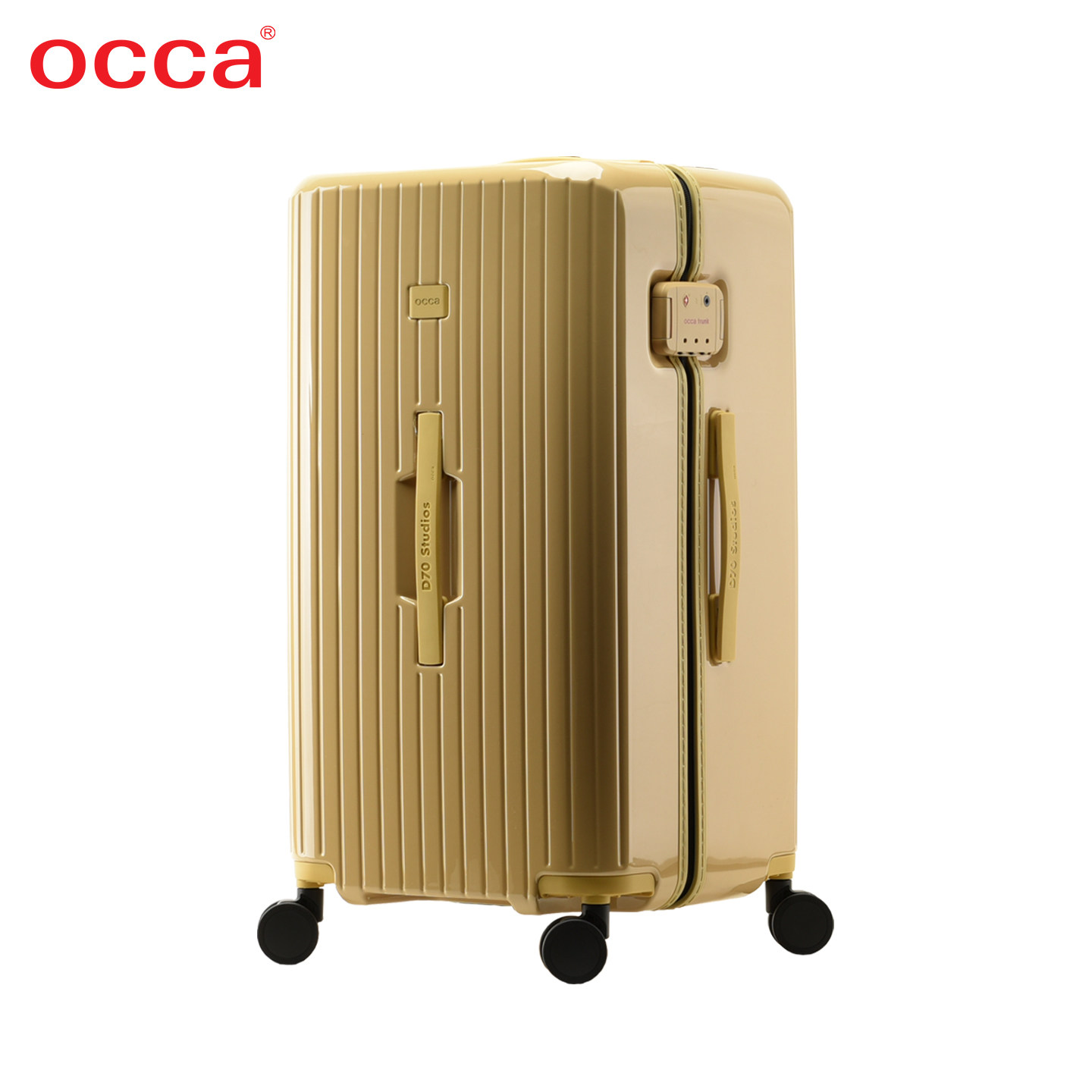 OCCA【暖姜黄】ZEST纯PC大容量女行李箱结实耐用男顺滑静音旅行箱