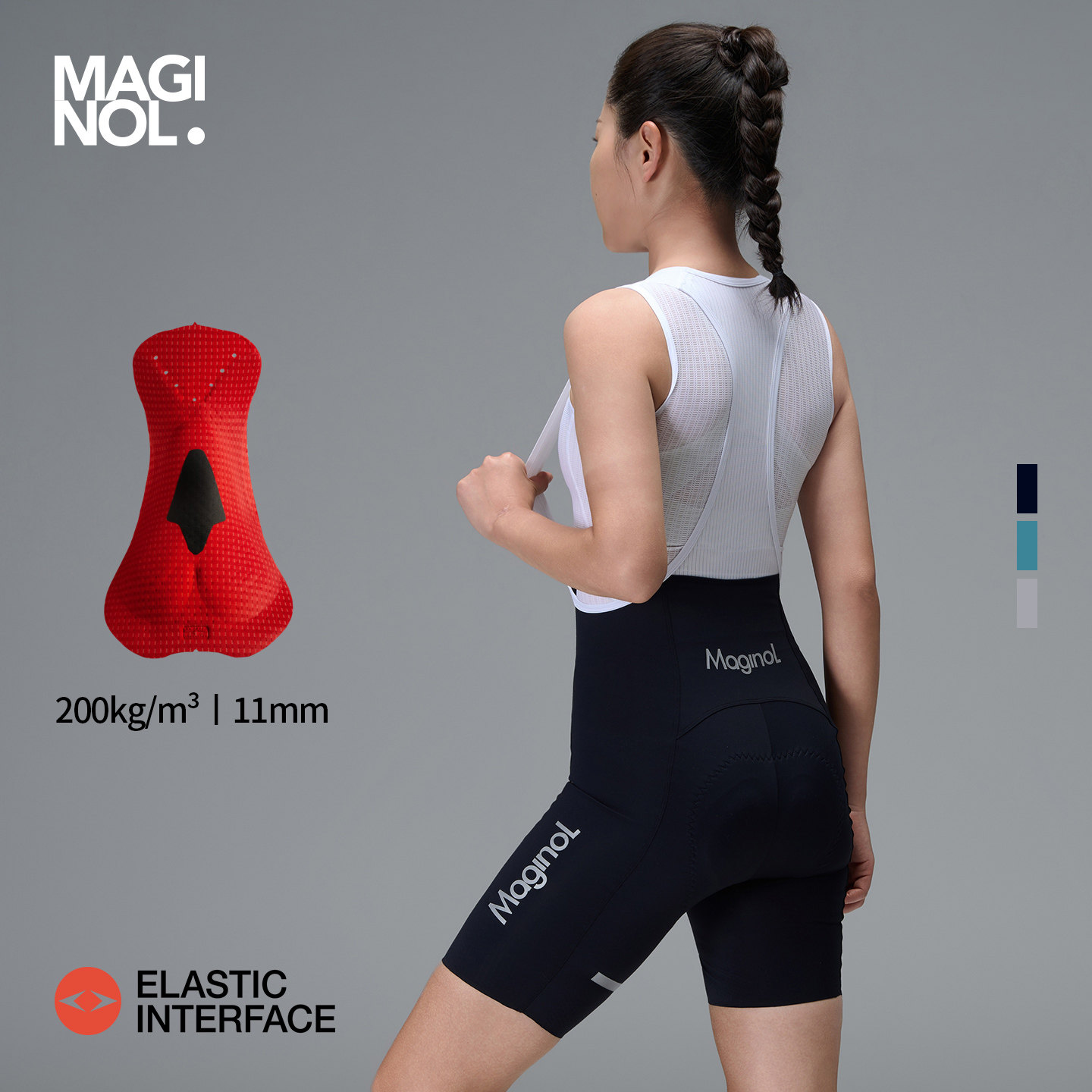 MAGINOL骑行背带裤女双箭头坐垫图片