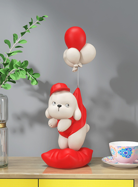 可爱狗桌面装饰摆件结婚礼物送新人客厅婚房布置家居饰品新婚礼物