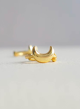 精致耳扣925纯银迷你耳骨环小耳圈2024年冬季新款小圈圈耳环气质