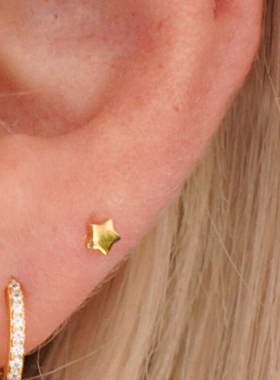 日常精致迷你星星耳钉小巧五角星个性百搭小众耳饰独特高级感耳环