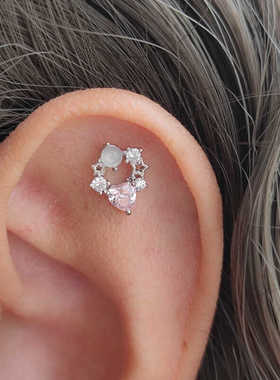 独特耳骨钉钛钢耳钉2024秋季新款耳饰耳环轻奢高级感气质大气